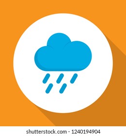 Hail icon flat symbol. Premium quality isolated shower element in trendy style.