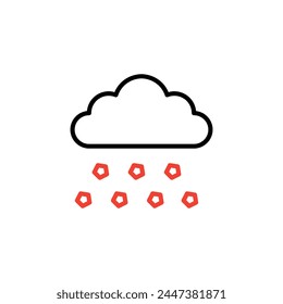 Hail icon. flat vector simple element illustration of weather concept on white background