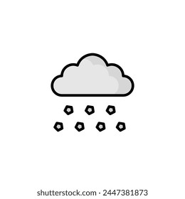 Hail icon. flat vector simple element illustration of weather concept on white background