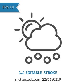 Hail Icon - Hailstorm, Cloud, Hail Storm, Weather, Hailstone, Sun. Professional, pixel perfect icon, EPS 10 format.