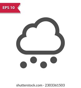 Hail Icon - Hailstorm, Cloud, Hail Storm, Weather, Hailstone. Professional, pixel perfect vector icon.