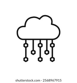 Hail icon Isolated flat vector in outline