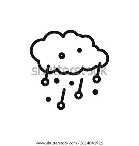 Hail icon line art vector
