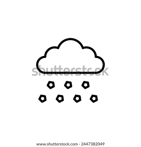 hail icon line style vector ilustrattion