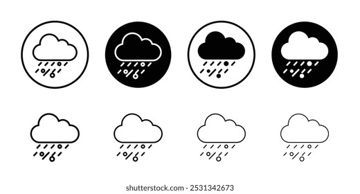 Logotipo lineal del icono del granizo aislado