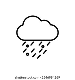 Ícone de granizo logotipo linear isolado