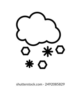 Hail icon linear logo mark in black and white