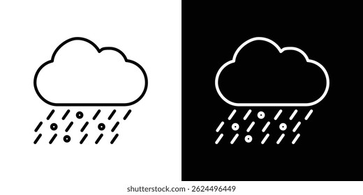 Hail icon. Logotype vector set