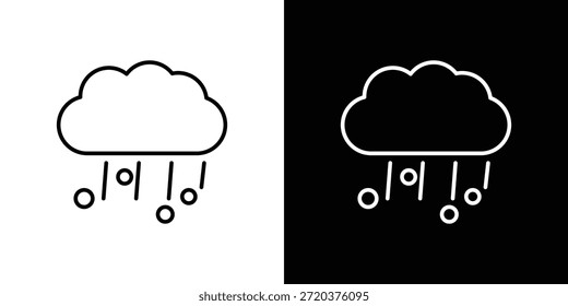 Hagelsymbol. Minimalistisches Vektordesign Bearbeitbarer Strich. EPS10