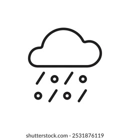 Hail icon Simple thin outline