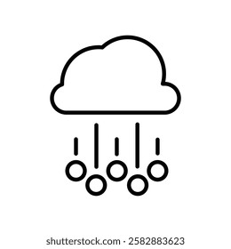 Hail icon Thin line art isolated