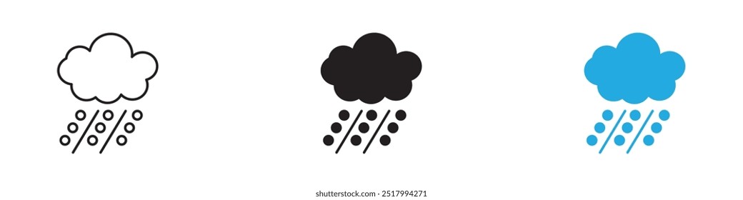 Hail icon thin line illustration