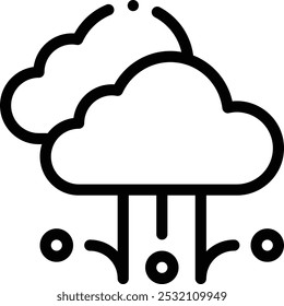 hail icon. Thin Linear Style Design Isolated On White Background