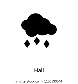 Hail icon vector isolated on white background, logo concept of Hail sign on transparent background, filled black symbol