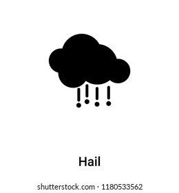 Hail icon vector isolated on white background, logo concept of Hail sign on transparent background, filled black symbol