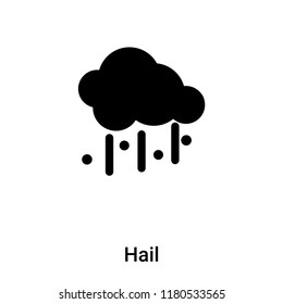Hail icon vector isolated on white background, logo concept of Hail sign on transparent background, filled black symbol