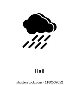 Hail icon vector isolated on white background, logo concept of Hail sign on transparent background, filled black symbol