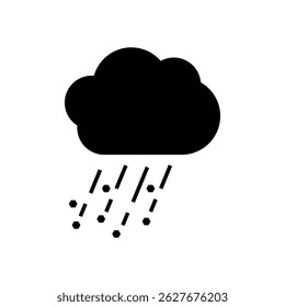 Icono de granizo Vector sobre fondo blanco