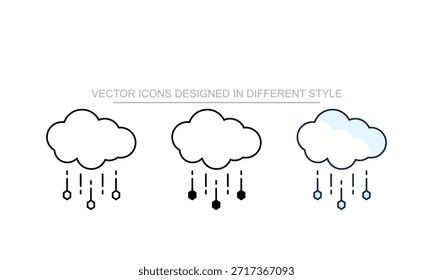 Ícones de saudação definidos em estilo diferente com fundo branco