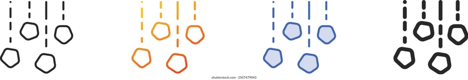 hail icon.Thin Linear, Gradient, Blue Stroke and bold Style Design Isolated On White Background