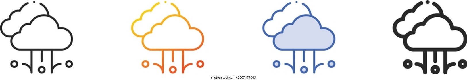 hail icon.Thin Linear, Gradient, Blue Stroke and bold Style Design Isolated On White Background