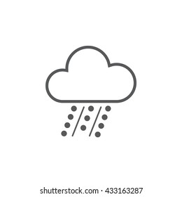 Hail line icon, outline vector logo, linear pictogram isolated on white, forecast weather symbol