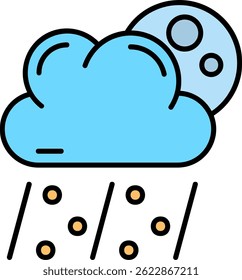 Design de ícone de vetor de linha de granizo
