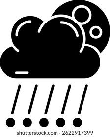 Design de ícone de vetor de linha de granizo