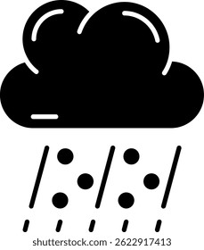 Design de ícone de vetor de linha de granizo