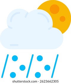 Design de ícone de vetor de linha de granizo
