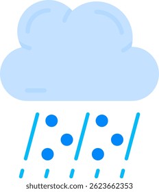 Design de ícone de vetor de linha de granizo
