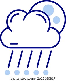 Design de ícone de vetor de linha de granizo
