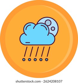 Design de ícone de vetor de linha de granizo