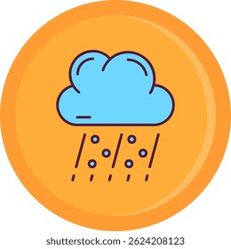 Design de ícone de vetor de linha de granizo