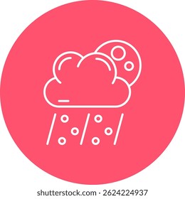 Design de ícone de vetor de linha de granizo