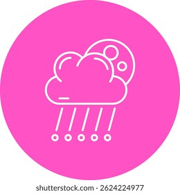 Design de ícone de vetor de linha de granizo
