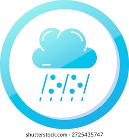 Línea de granizo de diseño de ícono de Vector