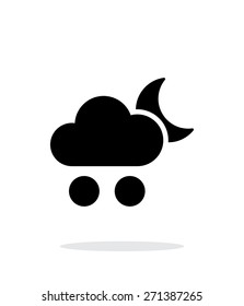 Hail at night weather simple icon on white background. Vector illustration.