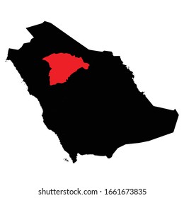 Hail Region Highlighted On Saudi Arabia Map Vector EPS 10