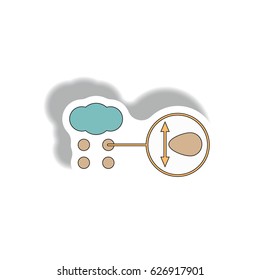 hail size sticker, cloud and hail
