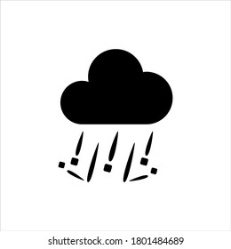 Hail storm icon on white background
