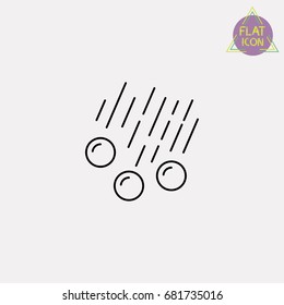 hail storm line icon