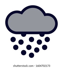 Hail Storm. Simple Vector Color Icon.