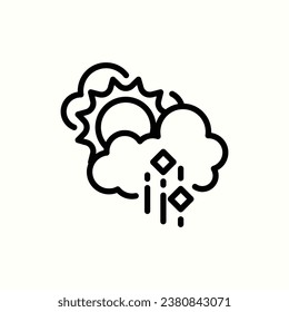 hail, sunny icon, isolated icon in light background, perfect for website, blog, logo, graphic design, social media, UI, mobile app