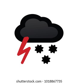 Hail thunderstorm icon