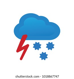 Hail thunderstorm icon