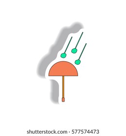 hail and umbrella sticker
