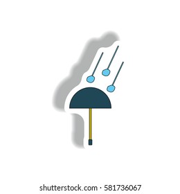 hail and umbrella sticker