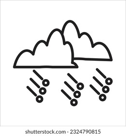 hail vector icon line new