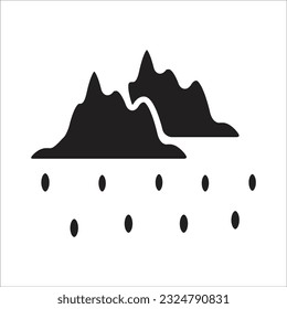 hail vector icon line new